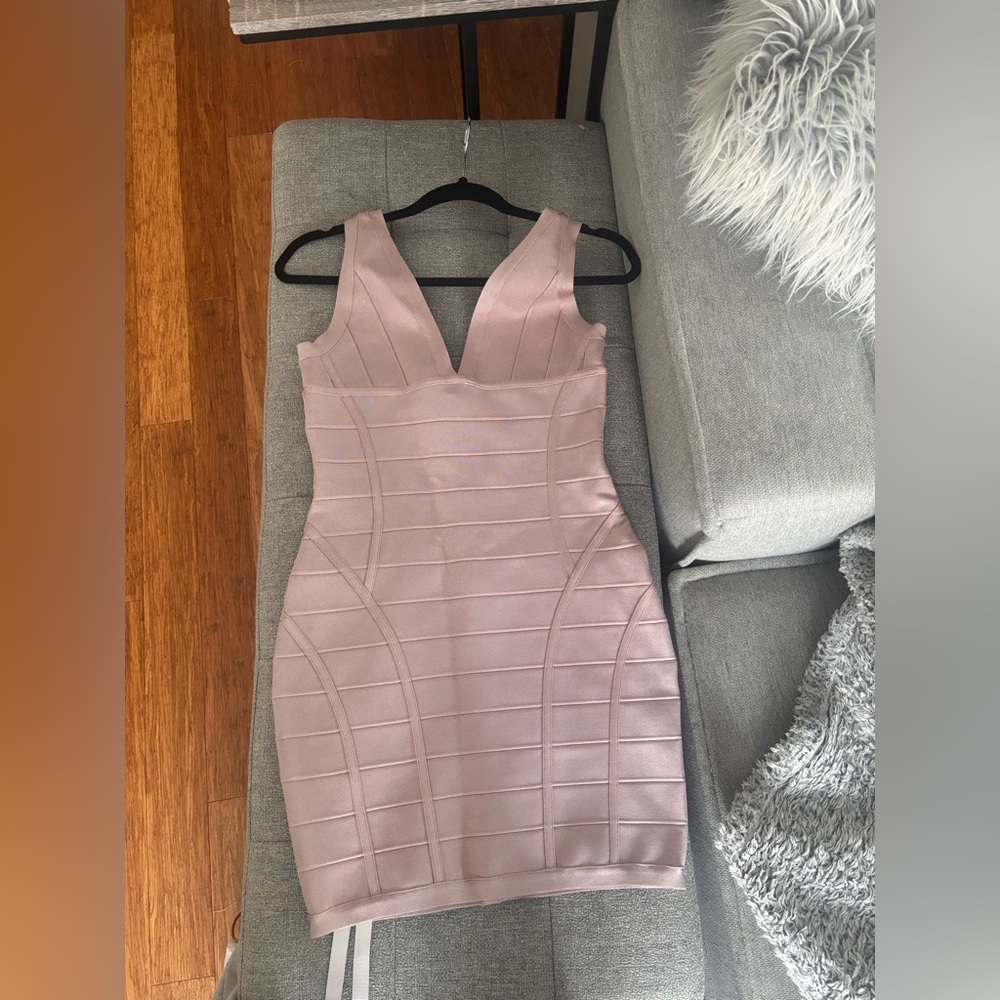 House of CB Light Pink Bandage Mini Dress; Style - Jenna